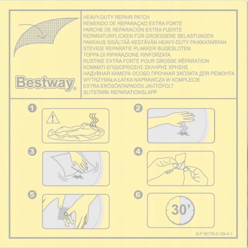 ŁATKI naprawcze BESTWAY SUPER MOCNE I WYTRZYMAŁE zestaw 10 szt DO BASENÓW