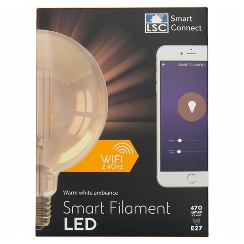 SMART ŻARÓWKA żarnikowa filament 470lm 5,5W E27 Bi