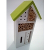 BUDKA LĘGOWA HOTEL DOMEK DLA OWADÓW MOTYLI BIAŁY J 26x14x7cm dach niebieski
