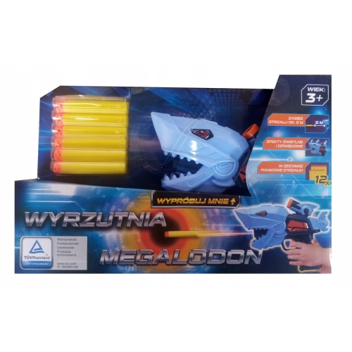 PISTOLET WYRZUTNIA KULEK PIANKOWYCH TRICERATOPS 3m