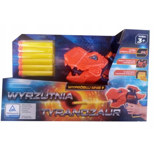 PISTOLET WYRZUTNIA KULEK PIANKOWYCH TRICERATOPS 3m