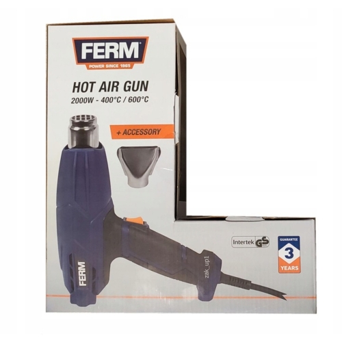 OPALARKA FERM 2000W SUPER MOCNA Z AKCESORIAMI Moc 2000W 400-600 STOPNI