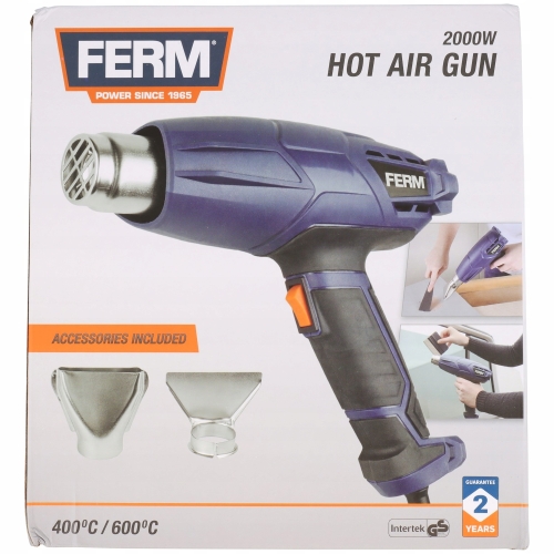 OPALARKA FERM 2000W SUPER MOCNA Z AKCESORIAMI Moc 2000W 400-600 STOPNI