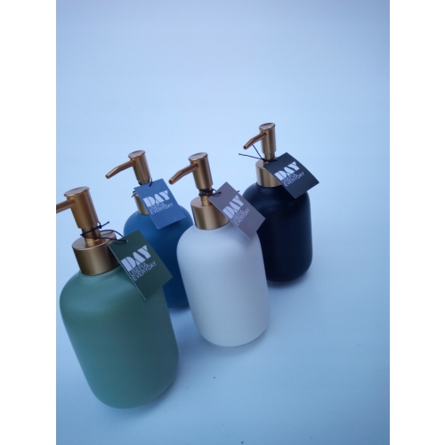 DOZOWNIK NA MYDŁO CERAMICZNY Z POMPKĄ 400 ML BIAŁY