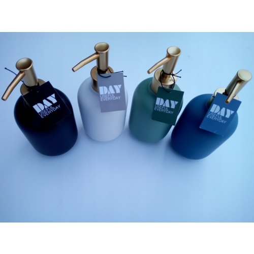 DOZOWNIK NA MYDŁO CERAMICZNY Z POMPKĄ 400 ML BIAŁY