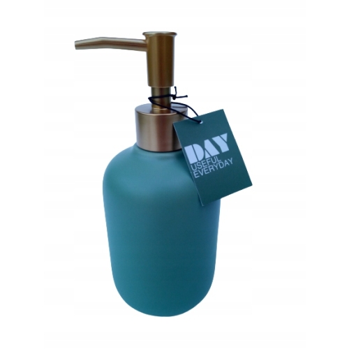 DOZOWNIK NA MYDŁO CERAMICZNY Z POMPKĄ 400ml KOLOR NIEBIESKI DOBREJ JAKIŚCI
