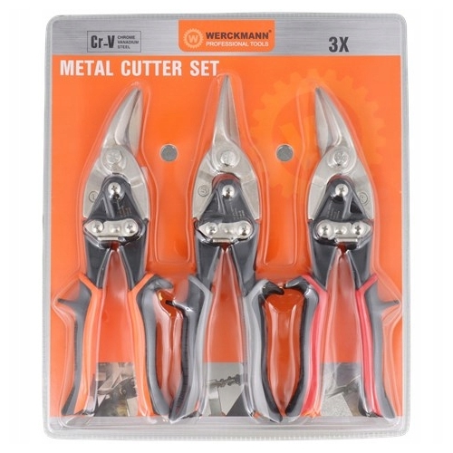 3 x Nożyce do Metalu Blachy WERCKMANN STAL Cr-V