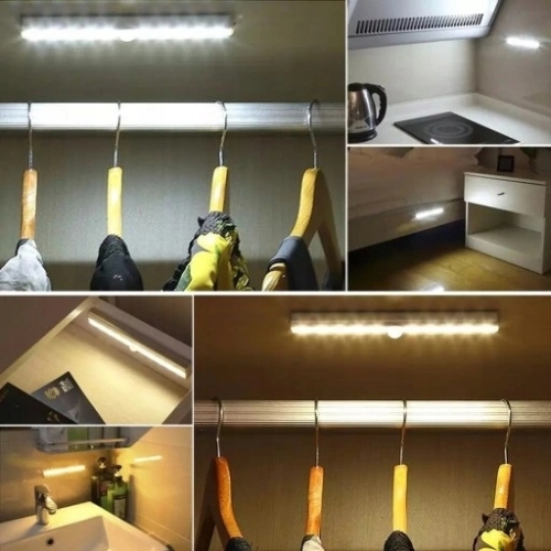Lampa z czujnikiem ruchu 8 diod LED zas. bateryjne