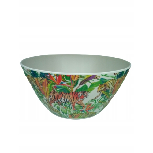 Miska Misa z włókna bambusowego w motywie ptasim z czaplą 25 x 13 x 15 cm