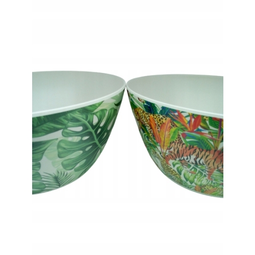 Miska Misa z włókna bambusowego w motywie ptasim z czaplą 25 x 13 x 15 cm