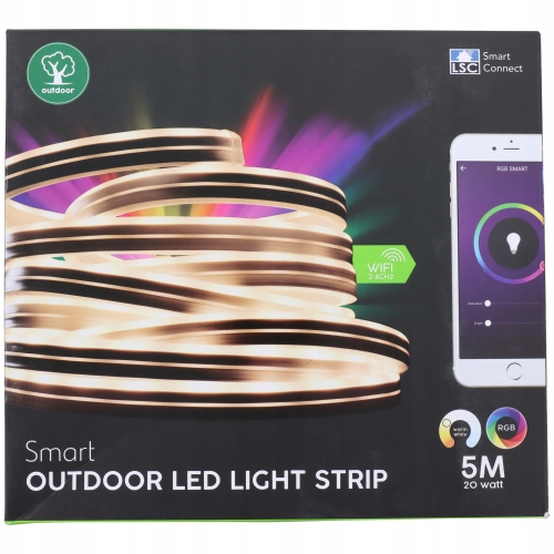 TAŚMA LED RGB LSC SMART CONNECT 5 m 20 W wifi 2.4