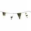 ZŁOTA GIRLANDA 6 m 16 flag SYLWESTER IMPREZA folia