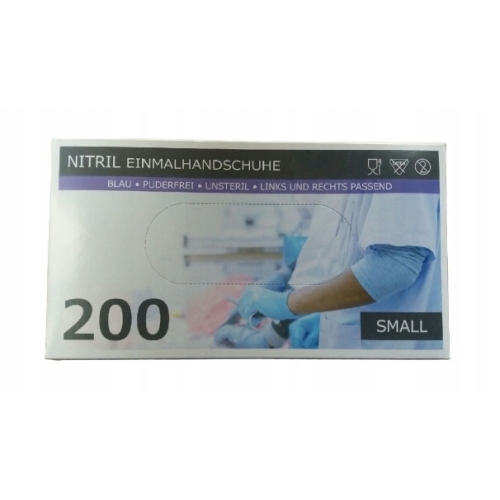 200 x rękawiczki rękawice nitrylowe ochronne SMALL
