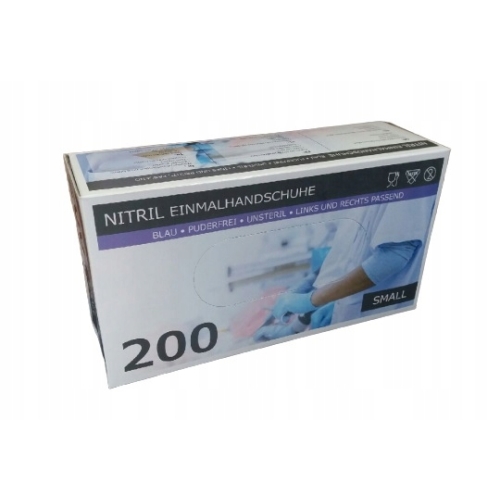 200 x rękawiczki rękawice nitrylowe ochronne SMALL