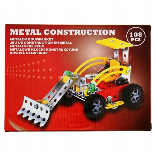 METALOWE klocki konstrukcyjne 108 el Koparka