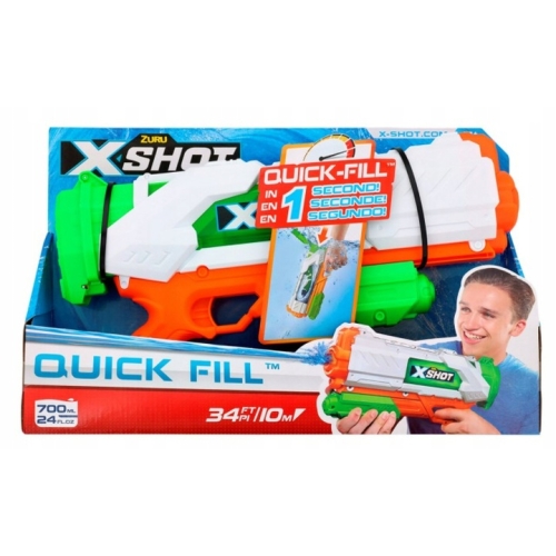 Pistolet X-Shot Zuru pistolet na wodę 700 ml ZASIĘG 10m BIAŁO ZIELONY MOCNY