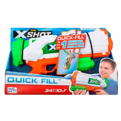 Pistolet X-Shot Zuru pistolet na wodę 700 ml ZASIĘG 10m BIAŁO ZIELONY MOCNY