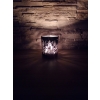 ŚWIECZNIK LUSTRZANY WZÓR ROŚLINNY NA TEALIGHT 2060