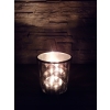 ŚWIECZNIK LUSTRZANY WZÓR ROŚLINNY NA TEALIGHT 2046