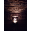 ŚWIECZNIK LUSTRZANY WZÓR ROŚLINNY NA TEALIGHT 2046
