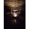 ŚWIECZNIK LUSTRZANY WZÓR ROŚLINNY NA TEALIGHT 2046