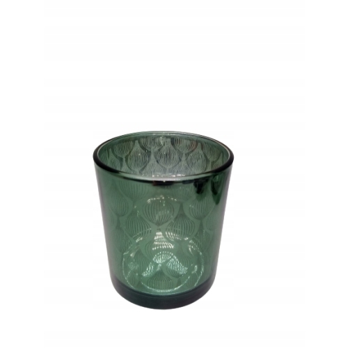 ŚWIECZNIK LUSTRZANY WZÓR ROŚLINNY NA TEALIGHT 2046