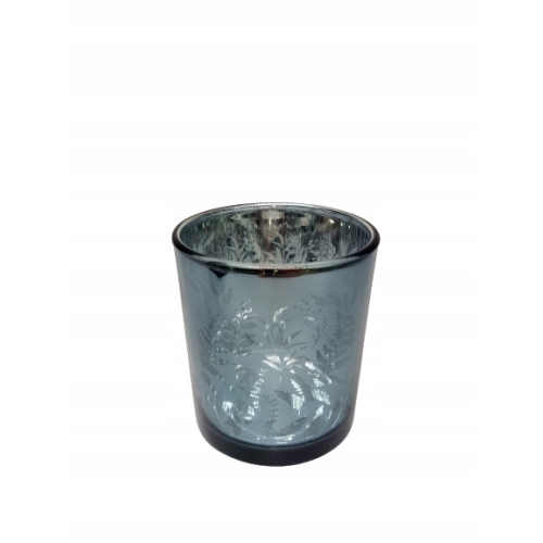 ŚWIECZNIK LUSTRZANY WZÓR ROŚLINNY NA TEALIGHT 2046