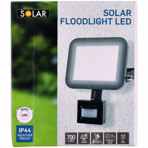 Reflektor solarny halogen LED z czujnikiem ruchu 700 lm IP44 12x15,7x5,9 cm
