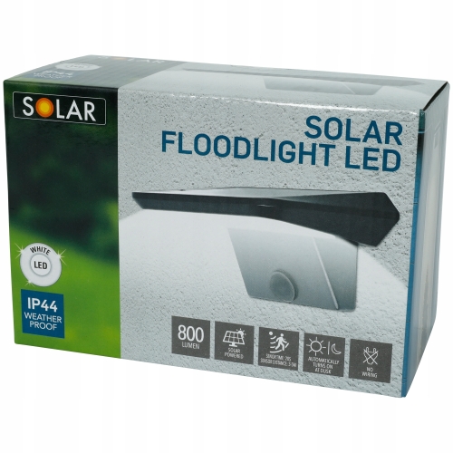 Reflektor solarny halogen LED z czujnikiem ruchu 700 lm IP44 12x15,7x5,9 cm