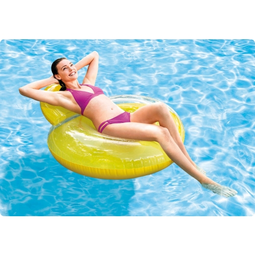 DMUCHANY FOTEL POMPOWANE KOŁO ŻÓŁTY INTEX 1.37mx 1.22 m 58889EU