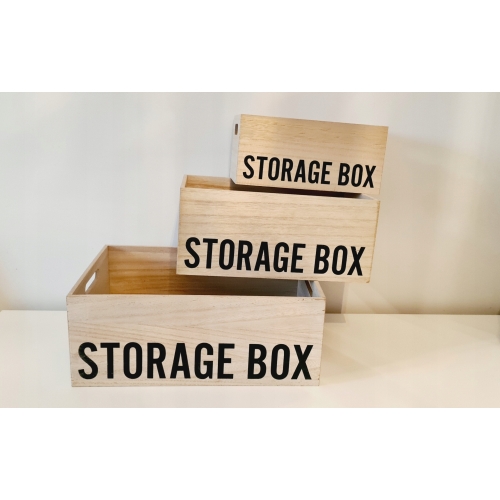 Organizer pojemnik box drewniany wielofunkcyjny na drobiazgi 36x26x18 cm