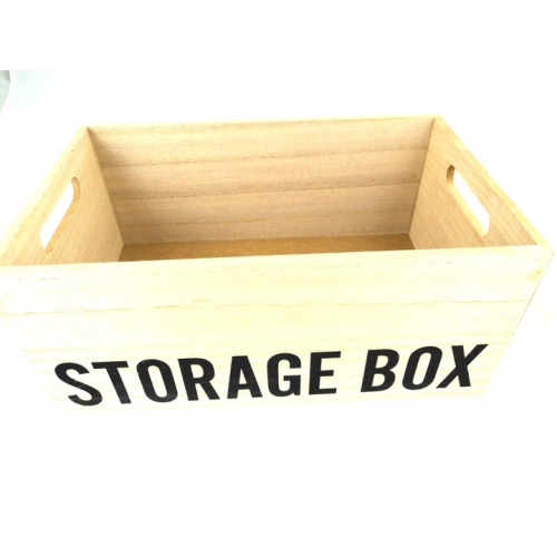Organizer pojemnik box drewniany wielofunkcyjny na drobiazgi 36x26x18 cm