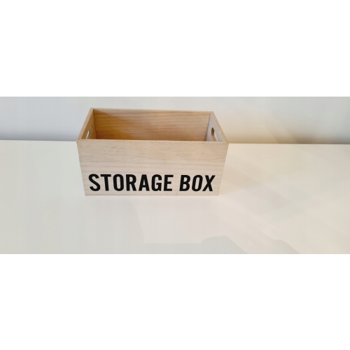 Organizer pojemnik box drewniany wielofunkcyjny na drobiazgi 36x26x18 cm