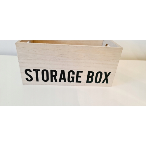 Organizer pojemnik box drewniany wielofunkcyjny na drobiazgi 36x26x18 cm