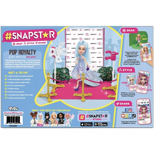 Snapstar Studio zestaw Pop Royalty Lalka Echo z dodatkami lampa kamera buty