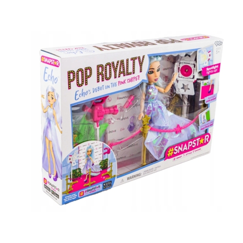 Snapstar Studio zestaw Pop Royalty Lalka Echo z dodatkami lampa kamera buty