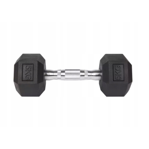 Hantla Ciężarek 5 KG KAYTAN czarny gumowany metal