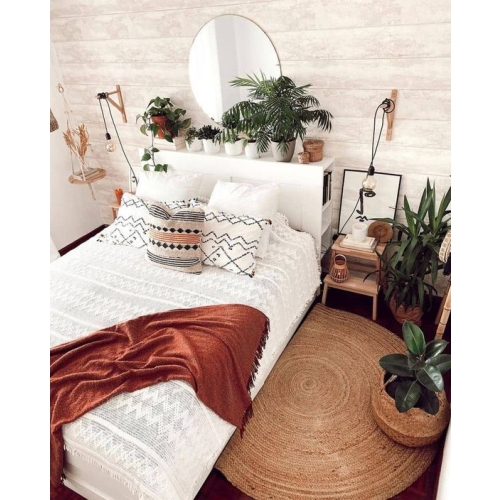 DYWANIK JUTOWY 90 cm PLECIONY Z JUTY okrągły 452