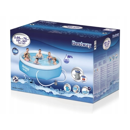 Basen ogrodowy BESTWAY 305 x 76 rozporowy z pompką
