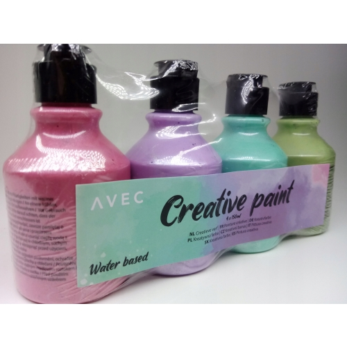 Farby akrylowe zestaw 4 szt x 150 ml perłowe 832