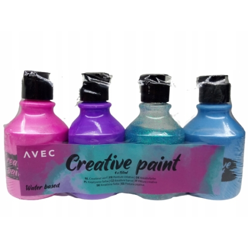 Farby akrylowe zestaw 4 szt x 150 ml perłowe 559