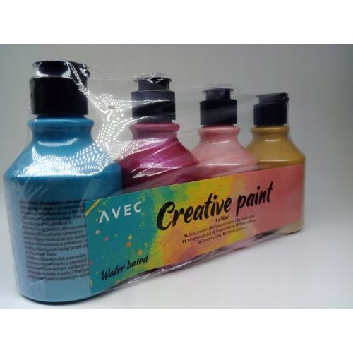 Farby akrylowe zestaw 4 szt x 150 ml perłowe 481