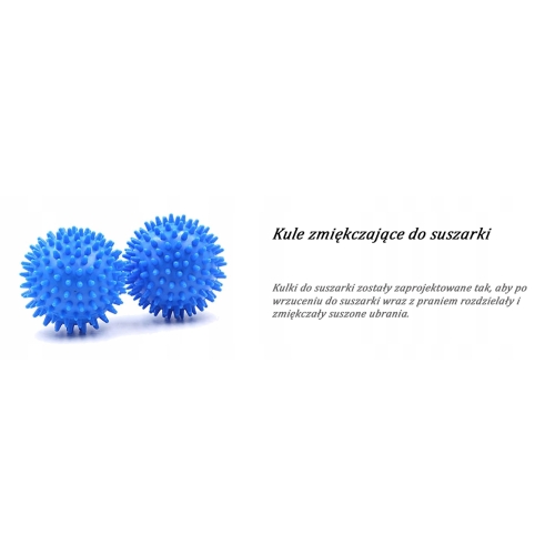 Kule Piłki do Suszarki Pralki 7cm PVC Prania 2 sztuki