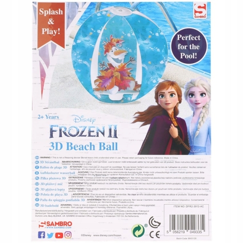 Piłka plażowa dmuchana wzór FROZEN II 3D kolorowe