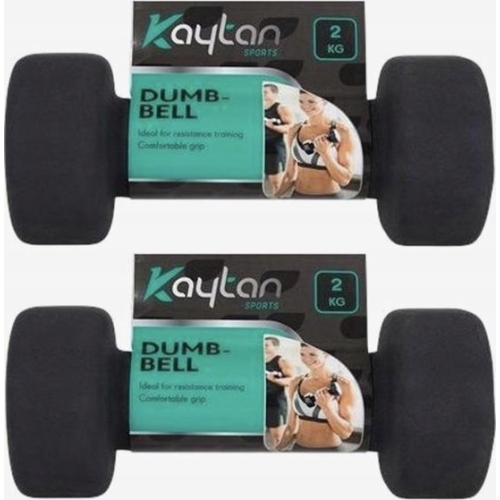 Hantla Ciężarek KAYTAN czarny gumowany metal 5 KG do treningu siłowego
