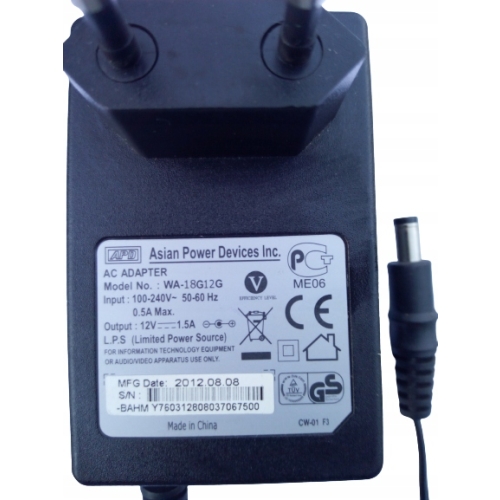 ORYGINALNY ZASILACZ CANAL+ dekoder DSB-4300 typ: F18W17-120150SPAV 12V 1,5A