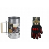 KOMIN DO ROZPALANIA WĘGLA GRILLA + RĘKAWICA BBQ CZ