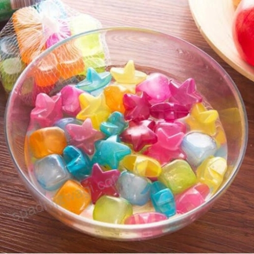 CUBE ICE Kostki lodu do drinków wielokrotnego użytku 20 sztuk kolorowe