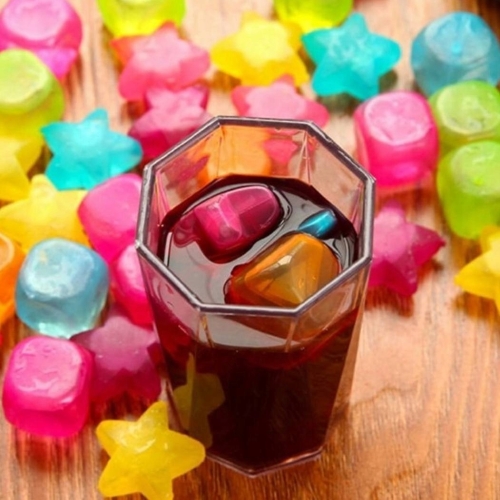 CUBE ICE Kostki lodu do drinków wielokrotnego użytku 20 sztuk kolorowe