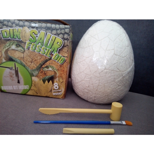 Wykopaliska Duże Jajo 8 Szkieletów Dinozaurów Zabawa w Archeologa + MŁOTEK